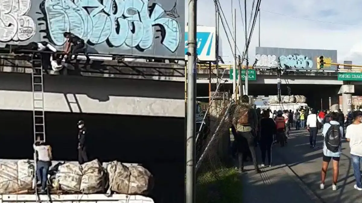 hombre intenta lanzarse de puente